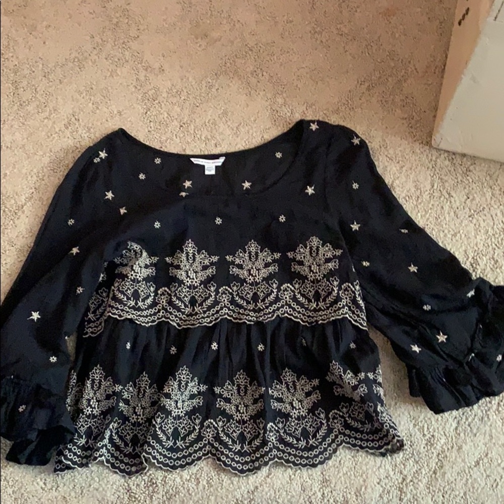 Black and Tan AE Blouse